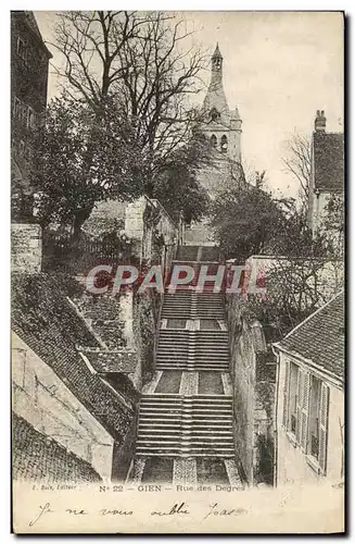 Cartes postales Gien Rue des Degres