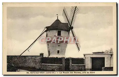 Cartes postales Batz Sur Mer Le Moulin des Masses pris au Nord