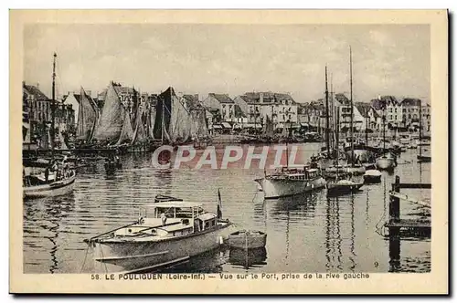 Cartes postales Le Pouliguen Le Port vers la Promenade pris de la Rive gauche Bateaux