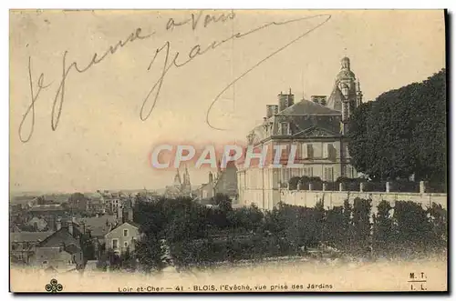 Cartes postales Blois l&#39Eveche Vue prise des Jardins