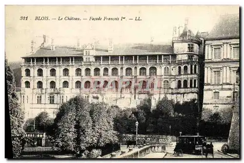 Cartes postales Blois Le Chateau Facade Francois 1er Tramway