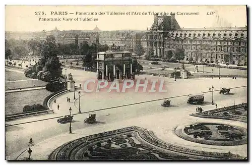 Ansichtskarte AK Paris Panorama des Tuileries et l&#39Arc de Triomphe du Carroussel