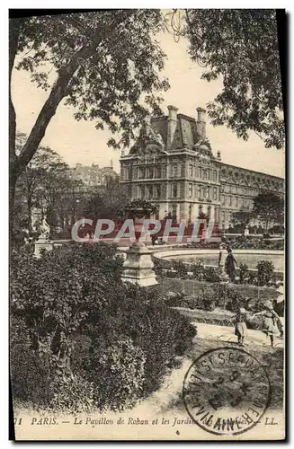 Cartes postales Paris Le Pavillon de Rohan et les Jardins des Tuileries