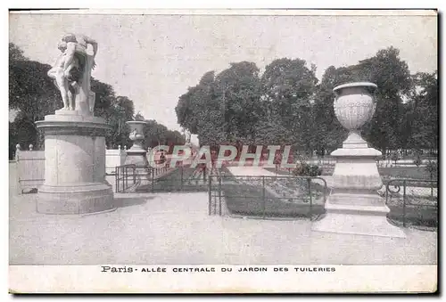 Ansichtskarte AK Paris Allee Centrale du Jardin des Tuileries