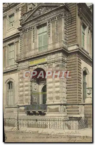 Cartes postales Paris Fenetre de Charles IX au Louvre