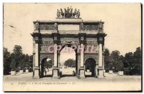 Cartes postales Paris L&#39Arc de Triomphe du Carrousel