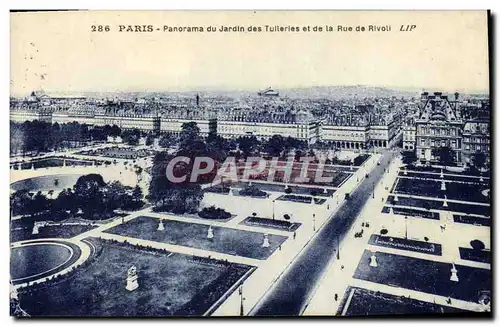 Ansichtskarte AK Paris Panorama du Jardin des Tulieries et de la Rue de Rivoli