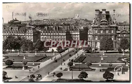 Cartes postales Paris Et ses Merveilles La butte montmartre Le palais du Louvre