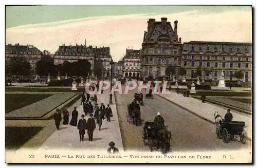 Cartes postales Paris La Rue Des Tuileries Vue Prise du Pavillon de Flore