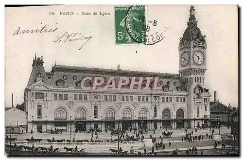 Cartes postales Paris Gare de Lyon