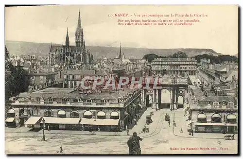 Ansichtskarte AK Nancy Vue Panoramique sur la Place de la Carriere