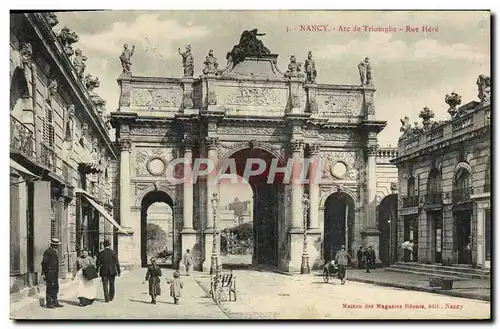 Cartes postales Nancy Arc de Triomphe Rue Here