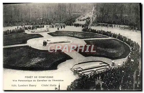 Ansichtskarte AK Foret De Compiegne Vue Panoramique du Carrefour de l&#39Armistice Militaria