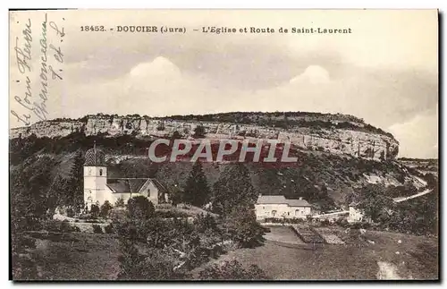 Cartes postales Doucier L&#39Eglise et Route de Saint Laurent