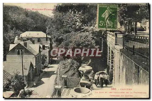 Cartes postales Capvern La Rue et Les Escaliers De La Promenade Terrasse du casino