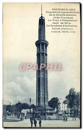 Cartes postales Grenoble Exposition internationale de la houille blanche 1925 La tour d&#39orientation Le syndic