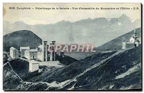 Cartes postales Dauphine Plerinage de la Salette Vue d&#39ensemble du Monastere et l&#39Oblou