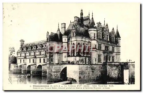 Cartes postales Chenonceaux Le Chateau Cote Nord