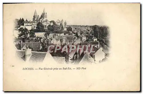 Cartes postales Loches Vue Generale prise au sud Est