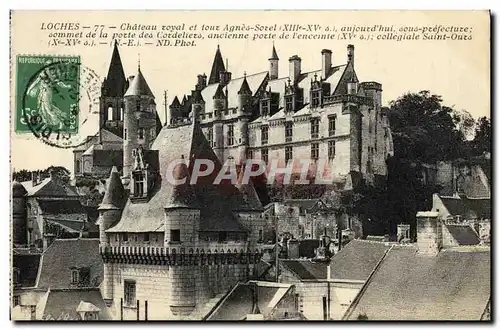 Cartes postales Loches Chateau Royal et tour Agnes Sorel