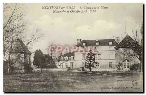 Cartes postales Montfort Sur Risle Le Chateau de la Motte Colombier et chapelle 16eme