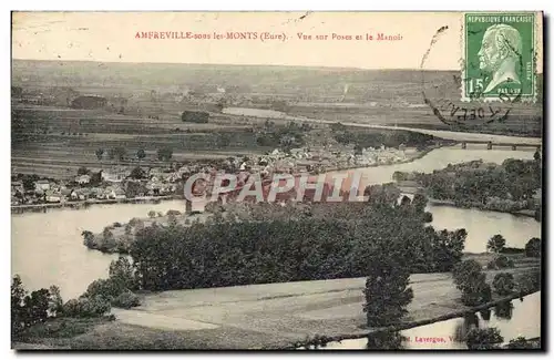 Cartes postales Amfreville sour les Monts Vue sur Poses et le Manoir