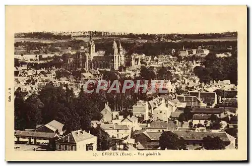 Cartes postales Evreux Vue Generale