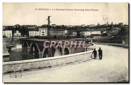 Cartes postales Romans Le Nouveau Pont et Faubourg Saint Nicolas