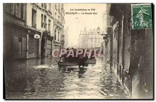 Cartes postales Besancon Les inondations en 1910 La Grande Rue