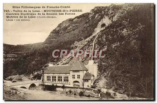 Cartes postales Vallee de la Loue Mouthier Hte Pierre Centrale Electrique de la Societe des Forces motrice de la