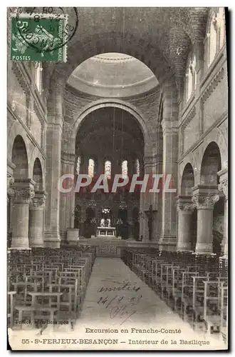 Cartes postales St Ferjeux Besacon Interieur de la Basilique