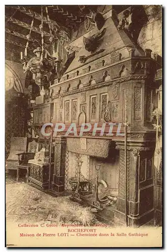 Ansichtskarte AK Rochefort Sur Mer Maison de Pierre Loti Cheminee dans la salle gothique