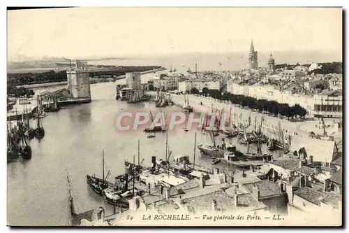 Ansichtskarte AK La Rochelle Vue Generale des Ports Bateaux