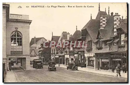 Cartes postales Deauville La Plage Fleurie Rue et Entree du Casino