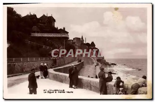 Cartes postales Villerville La Digue a Maree haute