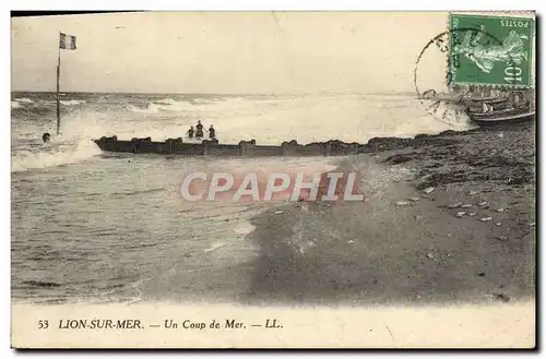 Cartes postales Lion Sur Mer Un Coup de Mer