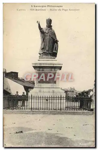 Cartes postales Cantal Aurillac Statue du Pape Gerbert