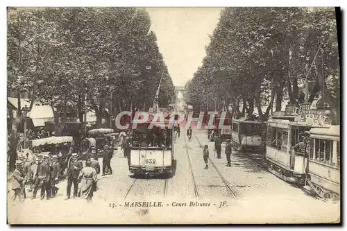 Ansichtskarte AK Marseille Cours Belsunce Tramways