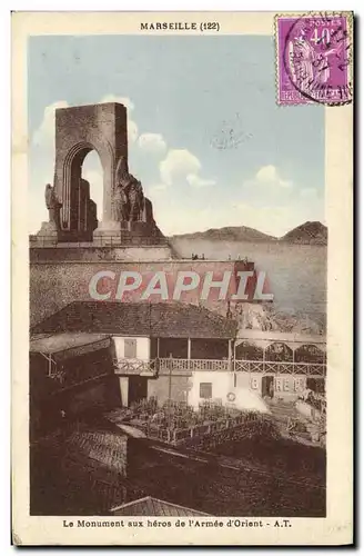 Cartes postales Marseille Le Monument aux Heros de L&#39Armee d&#39Orient Militaria