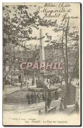 Ansichtskarte AK Marseille La Place Des Capucines