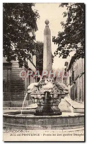 Ansichtskarte AK Aix En Provence Fontaine Des Quatre Dauphins