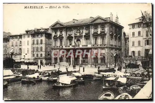 Cartes postales Marseille Hotel De Ville Bateaux