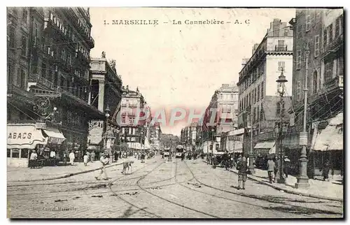 Cartes postales Marseille La Cannebiere