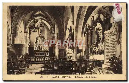 Cartes postales Saint Privat Interieur De L&#39Eglise