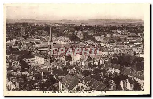 Cartes postales Troyes Panorama Cote Nord