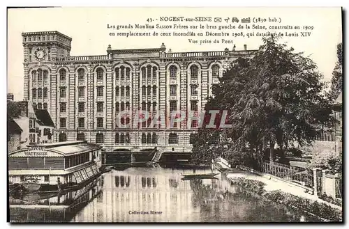 Cartes postales Nogent Sur Seine Les Grands Moulins Sassot Freres Lavoir Viat Tissier