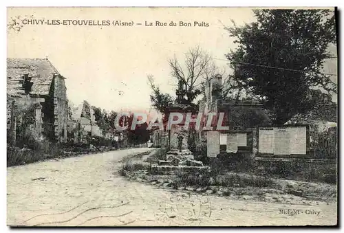 Ansichtskarte AK Chivy Les Etouvelles La Rue Du Bon Puits