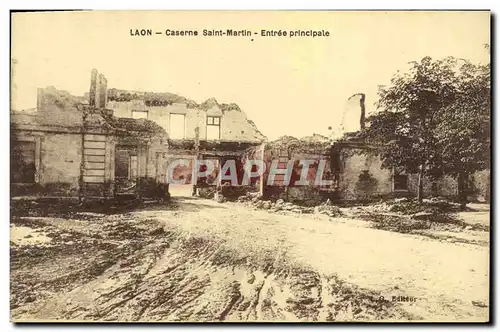 Cartes postales Laon Caserne Saint Martin Entree Principale Militaria