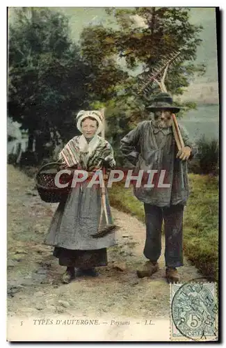 Cartes postales Types D&#39Auvergne Paysans