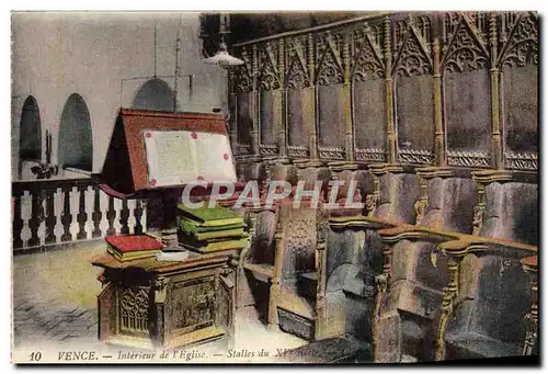 Cartes postales Vence Interieur De l&#39Eglise Stalles